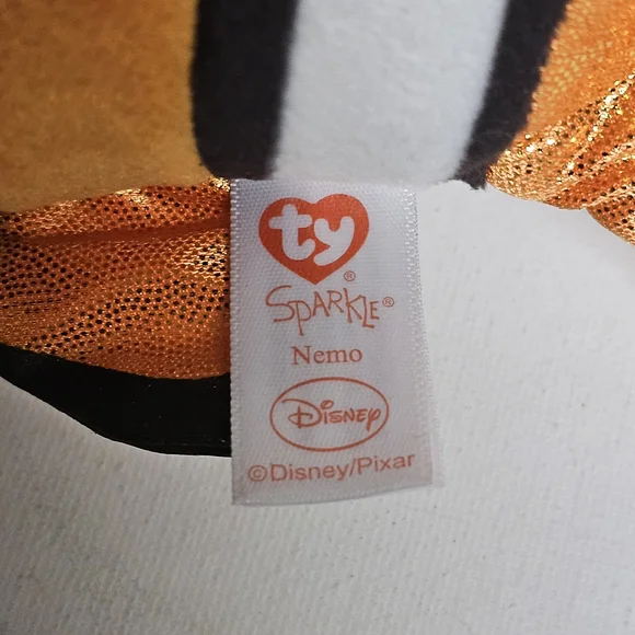 Ty Sparkle Disney Finding Nemo Plush Stuffed Animal Toy Orange Fish 10” - Picture 6 of 7